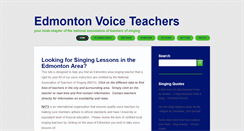 Desktop Screenshot of edmontonvoiceteachers.org